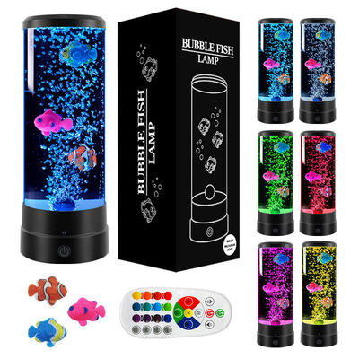 Good price RoHs Usb LED Jellyfish Lamp 12 Inch Cylindrical Bubble Fish Lamp 7 Color online