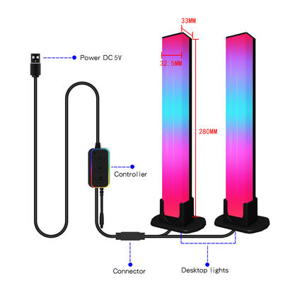 Good price Bluetooth Atmospheres Desk Lamp LED 280*33*32.5mm Material ABS+ PC online