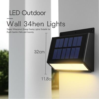 Good price LED Solar Outdoor Wall Lights 11.8 3.4 32cm Waterproof Energy Saving Lights Suitable for Porch Garden Patio and Security online